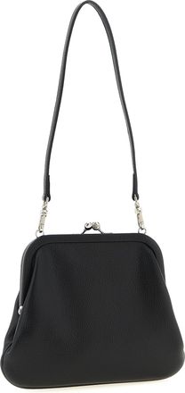 Vivienne Westwood Womens Textured Leather With Orb Logo Clutch Black Polyurethane