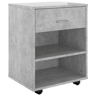 vidaXL Vidaxl - Armario Ruedas Madera Contrachapada Gris Hormig&oacute;n 46x36x59 Cm