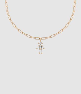 Little Ones Paris Collier Magn&eacute;tique Mini Gar&ccedil;on Or Jaune 18k Et Diamants