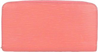 Louis Vuitton Pink Leather Long Wallet (Bi-Fold) (Pre-Owned)