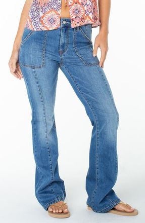 Roxy Trailhead Straight Leg Jeans in Ocean Blur at Nordstrom, Size 24