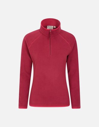 Mountain Warehouse Womens Mountain Warehouse Womens/Ladies Montana Half Zip Fleece Top - Red - Size: 10