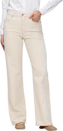 Selected Dames, Jeans, Beige, Maat: W30 L34 Katoen