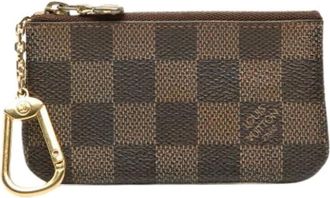 Louis Vuitton Pre-owned Damier Canvas Coin Pouch - Dames - Pre-owned - Bruin - Maat: ONE Size