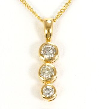 C&A Unbranded Clear yellow gold yellow gold (18K) Necklace (Pre-Owned)