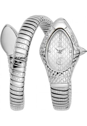 Just Cavalli Womens JC1L373M0015 Ladies Signature Snake Vetra Watch - Silver - One Size