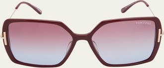 Tom Ford Joanna Mixed-Media Butterfly Sunglasses