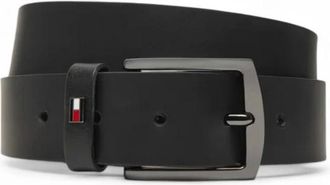 Tommy Hilfiger Leren Riem - Heren - Riemen - Zwart - 115 CM - Leer - Accessoires