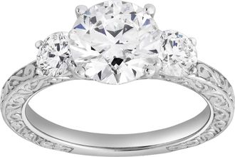 LuvMyJewelry Ismere 14K Gold 2.65 Ct Round Lab Grown Diamond Engagement Ring