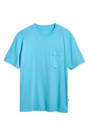 Billy Reid Washed Organic Cotton Pocket T-Shirt in Delphinium Blue at Nordstrom, Size Xx-Large