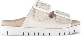 Gabor Womens 83.741 Suede Sandal In Creme 22