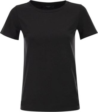 Max Mara Stretch Katoenen T-shirt - Dames - T-shirts - Zwart - S - Katoen - Tops
