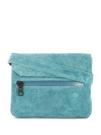 As2ov flap shoulder bag - men - Suede - OS - Blue