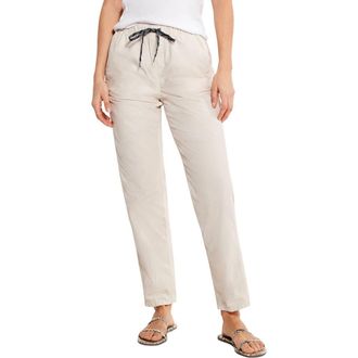 Nic+Zoe Relaxed Cotton Poplin Drawstring Pants in Cobblestone at Nordstrom Rack, Size 12