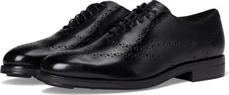Cole Haan Ledley Grand Brogue Wingtip Oxfords Mens Slip on Shoes Black/Black : 11.5 D - Medium, Leather