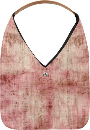 Generic Pink Vintage Mottled Pattern Reusable Lightweight Grocery Bags - Foldable Into Compact Pouch, Washable & Sturdy, Multipurpose for Shopping and Travel