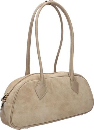 Notre-V Tassen, Dames, Beige, ONE Size, Su&egrave;de, Minae Suede Schoudertas
