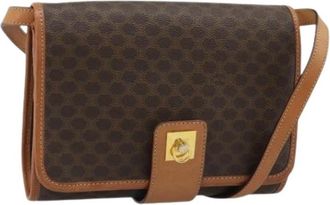 Celine Pre-owned Vintage Macadam Shoulder Bag - Dames - Vintage Schoudertas - Bruin - ONE Size - Leer - Vintage