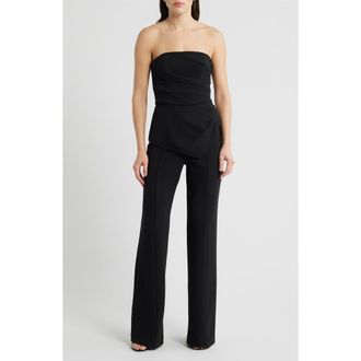 Black Halo Rockie Strapless Jumpsuit at Nordstrom, Size 12