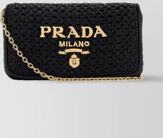 Prada bucket raffia crossbody bag