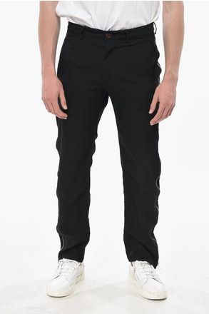 Comme Des Gar&ccedil;ons BLACK Twill Pants with Full Side Zips size L