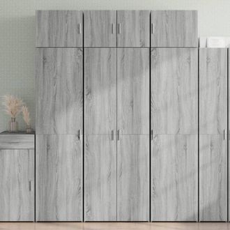 Berkfield Home Storage Cabinet Grey Sonoma 70x42.5x225 cm Engineered Wood