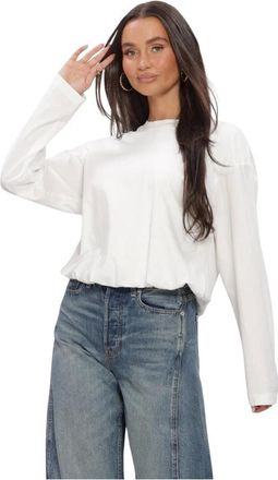 Catwalk Junkie Tuck In Long Sleeve - Dames - Tops - Wit - Maat: L Katoen
