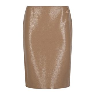 Courr&egrave;ges Dames, Rokken, Bruin, Maat: XS Leer
