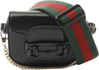 Gucci Pre-owned Cross Body Bags, female, Black, Size: ONE SIZE Pre-owned Vintage Crossbody