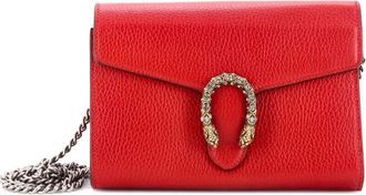 Gucci Dionysus Chain Wallet Leather with Embellished Detail Small crossbody bag - Rood