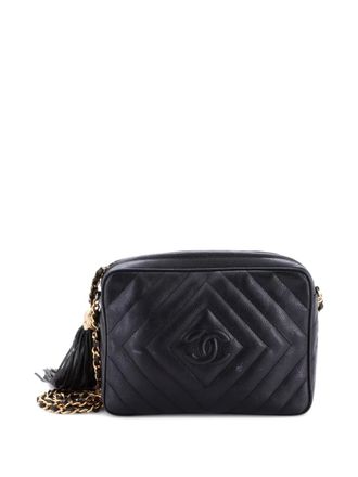 Chanel Diamond CC Camera Bag Quilted Caviar Small crossbody bag - Nero