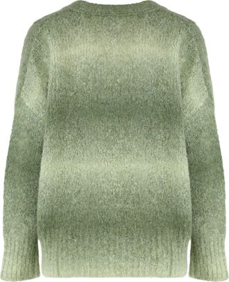 Aspesi Womens Cardigan Alpaca Blend Green Wool Cardigans Sweater
