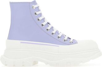Alexander McQueen Alexander Mcqueen Lilac Leather Tread Slick Sneakers