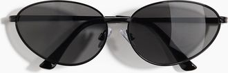 H&M Ovale Sonnenbrille - Schwarz