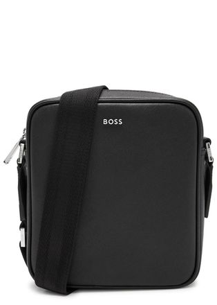 BOSS Boss Northon Logo Saffiano Leather Cross-body bag - Black - One Size