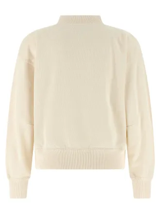 Isabel Marant Logo-Flocked Cotton Sweatshirt - Cream