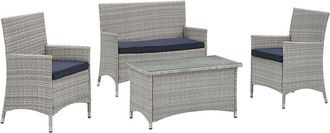 ModWay Discontinued Modway Bridge 4Pc Outdoor Patio Wicker Rattan Patio Conversation Set