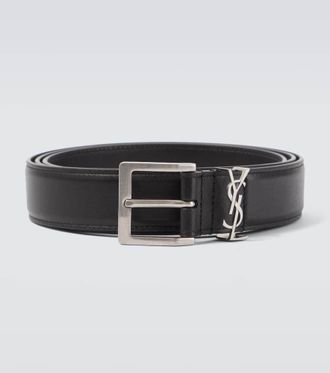 Saint Laurent Cassandre leather belt