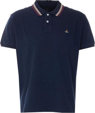 Vivienne Westwood Polo Shirts, male, Blue, 2XL, Classic Polo