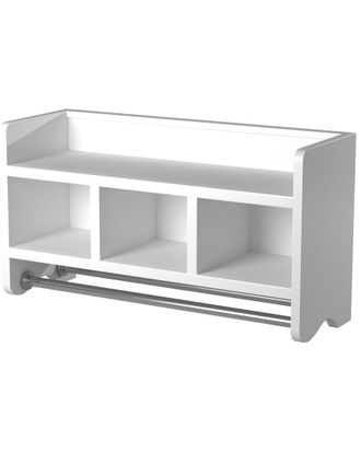 Alaterre 25In Bath Storage Shelf With 2 Towel Rods