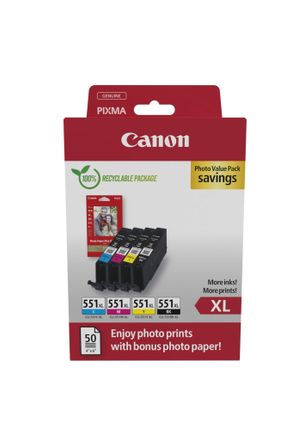 CANON Ink/cli-551xl Bk/c/m/y Photo Value