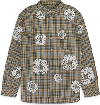 Denim Tears Tan Cotton Wreath Western Button-Up