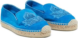 Christian Louboutin Espadrilles in pelle scamosciata con ricamo - Blu