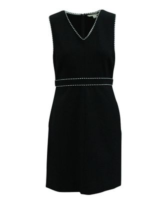 Diane Von F&uuml;rstenberg Pre-owned Womens Black Dress with V-neck Detail - One Size