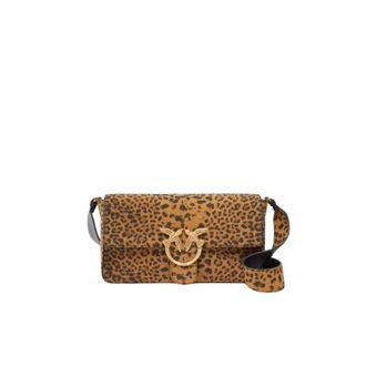 Pinko Slouchy Bag - Dames - Schoudertassen - Bruin - ONE Size - Leer - Tassen