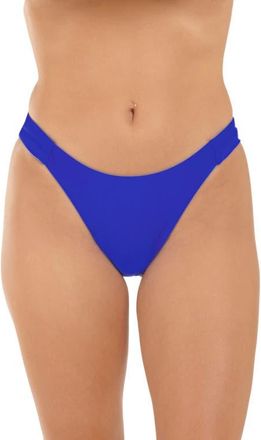 Citrus Solid Shirred Side Bikini Bottoms in Ocean at Nordstrom, Size X-Small