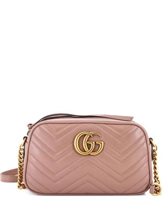 Gucci GG Marmont Shoulder Bag Matelasse Leather Small crossbody bag - Neutrals