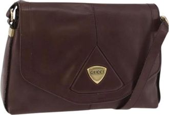 Gucci Pre-owned Vintage Schoudertas - Dames - Vintage Schoudertas - Rood - ONE Size - Leer - Vintage