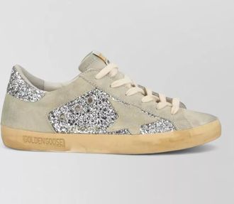 Golden Goose sneakers glitter detail perforated side star motif