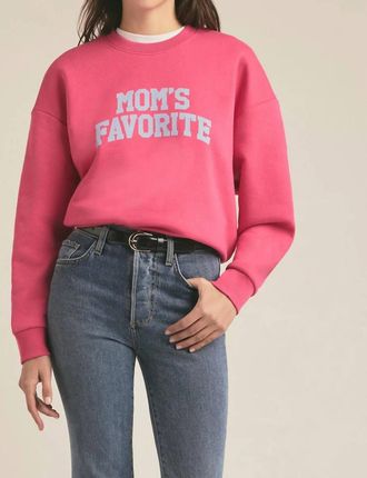 Favorite Daughter Moms Favorite Sweatshirt In Beetroot Purple